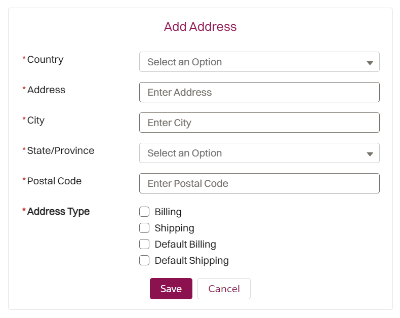 Add Address.