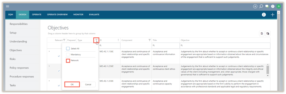 Apply filters to columns.