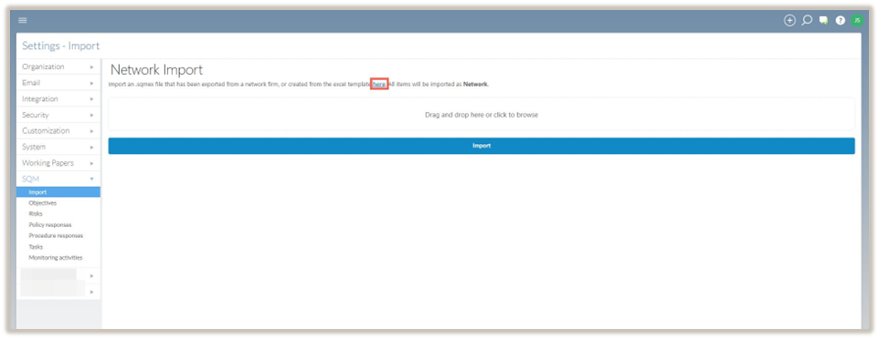 The .sqmex file download option of the Import tabe under the import settings.
