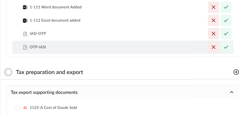 Engagement file that was previously carried forward.