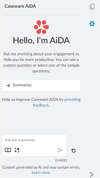 AiDA chat window