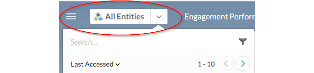 Entity selector