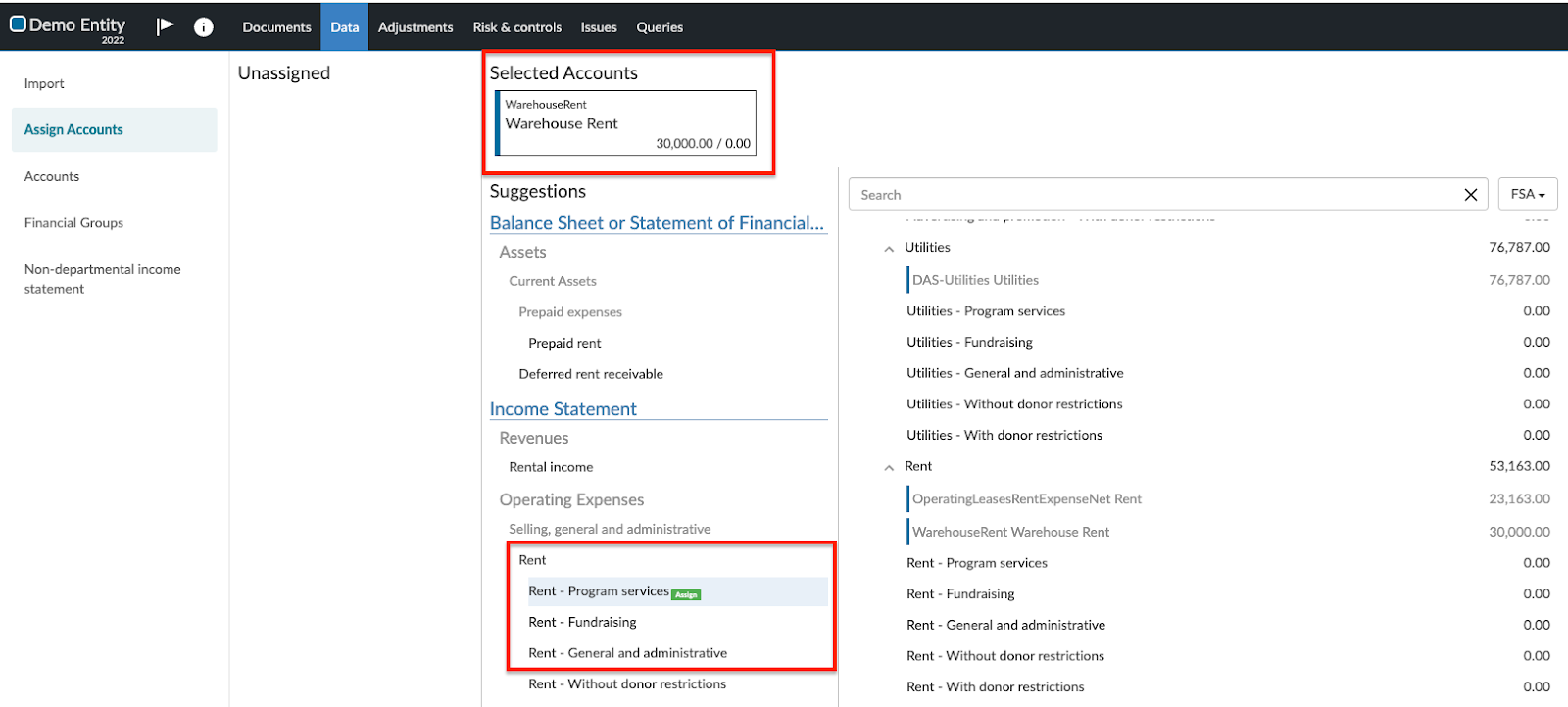 Account assignment to any of the existing dimensions.