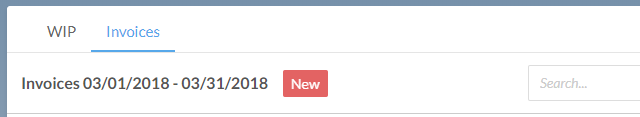 Billing-Invoices tab