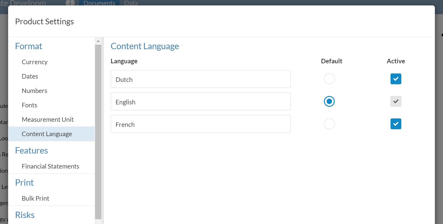 How to change the default language for your firm's engagements and deactivate languages that are not applicable.