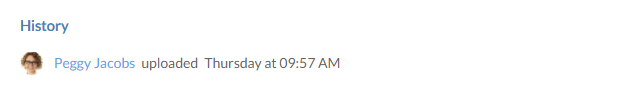 The history of a file by staff member