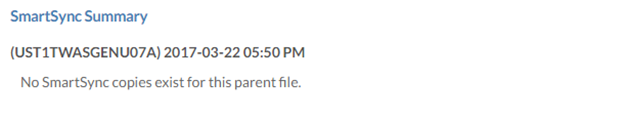 check sync summary