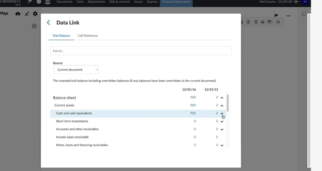 Planning balances are not supported for custom calculations in the Data Link dialog. 