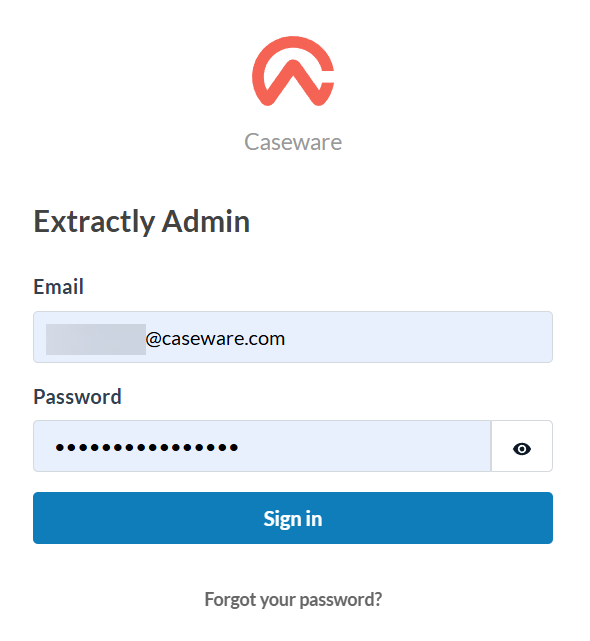First login to the Extractly admin portal