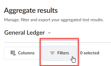 Navigating to filters for aggregate results