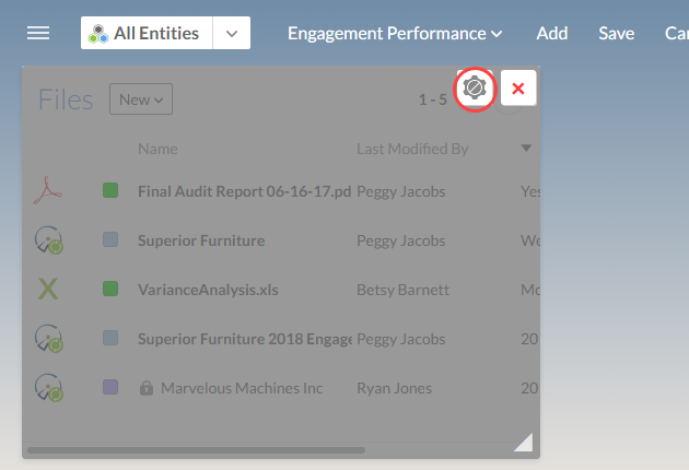 Filtering file gadgets