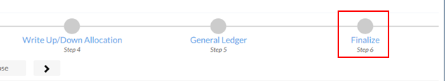 The Finalize step of the invoice wizard.