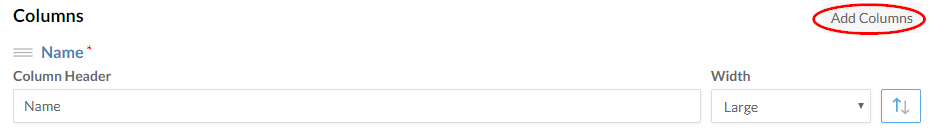 The Add Column button adds new columns to your view.