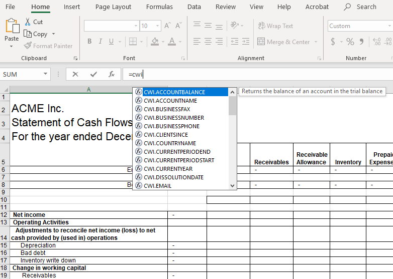 How to display a list of all the available Cloud Connector functions.