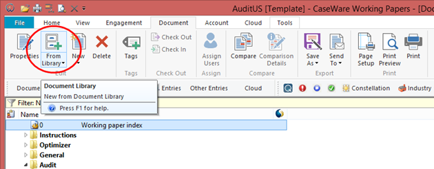 Click Document Library.