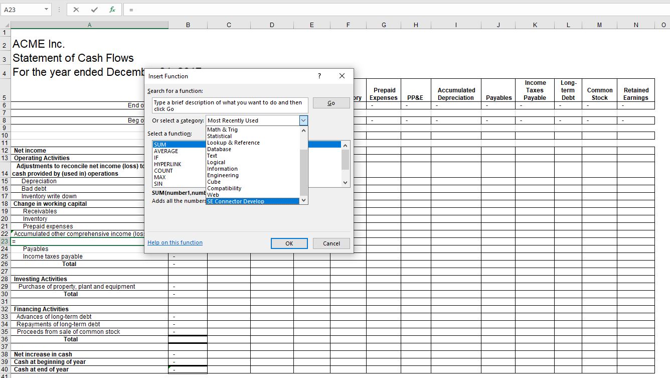 Select the Cloud Connector category from the list.