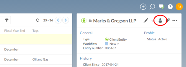 Select the Share icon in the details pane.