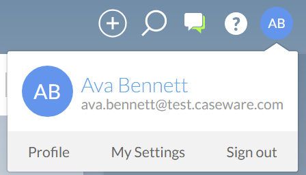 The avatar menu.