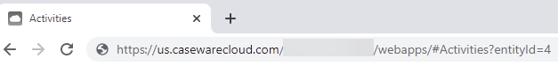 Obtaining the Entity ID from your firm's URL.