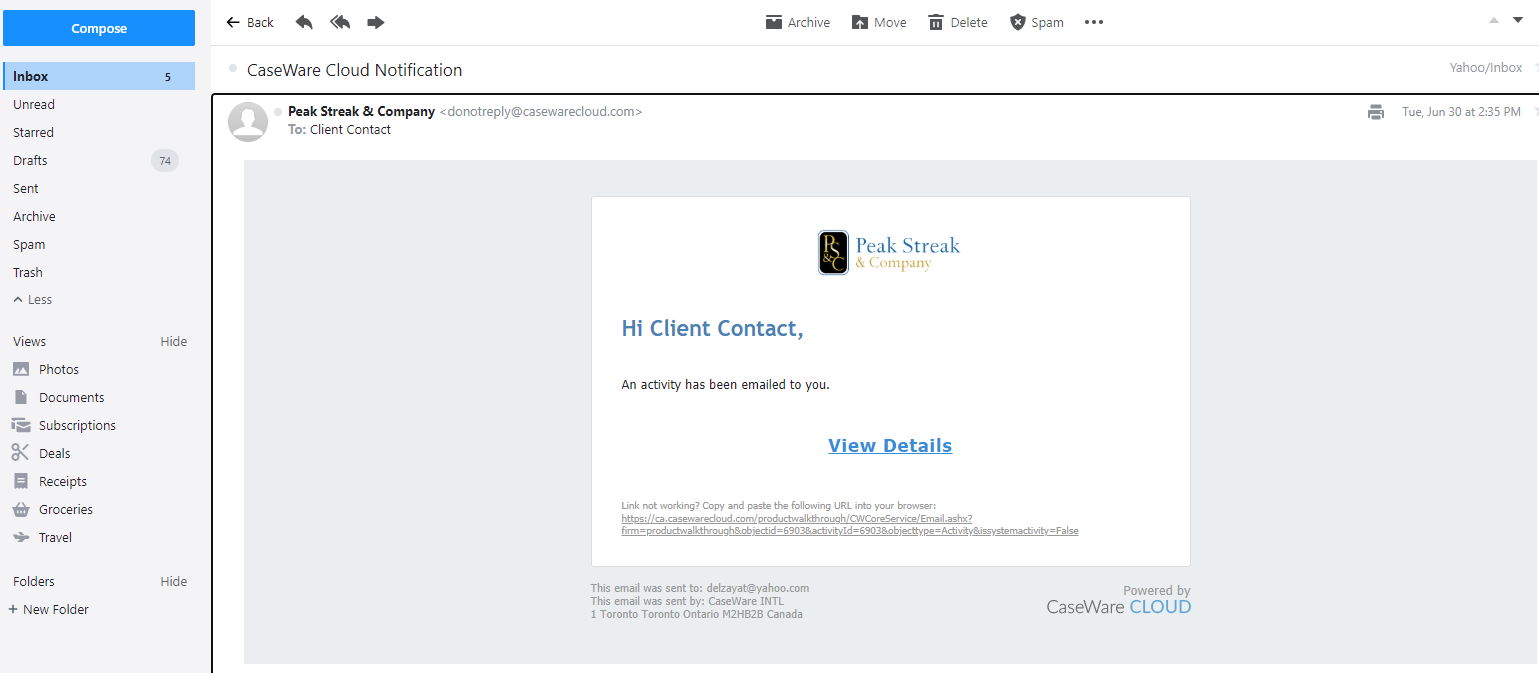 Email notification once you;re assigned a query.