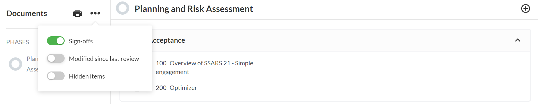 Modified since last review option.