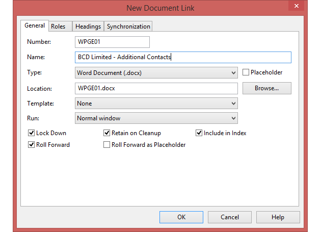 Enter the information about your document.