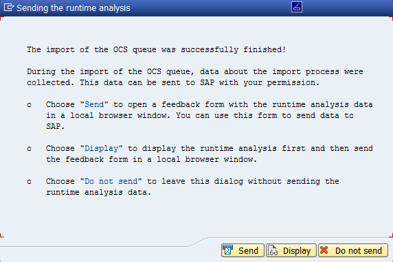 Sending the runtime analysis