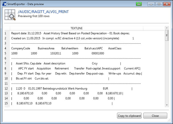 Preview without output formatting