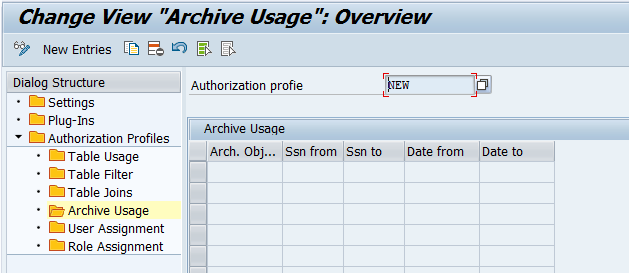 Change archive usage