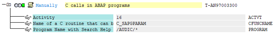 C-calls in ABAP programs (S_C_FUNCT)