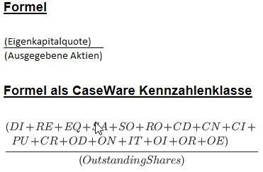 The formula for coverage ratio C8