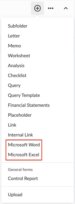 Add Word or Excel documents