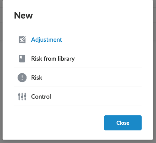 New engagement item menu with Control option