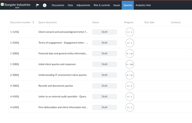 the query sort page