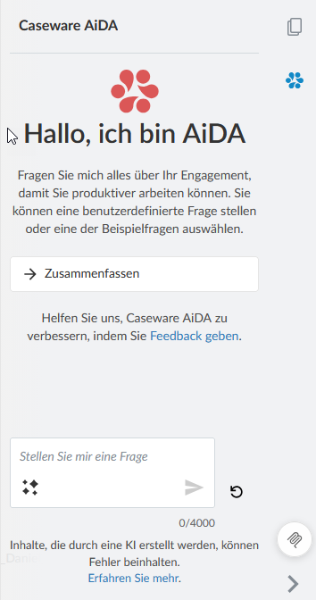AiDA chat window