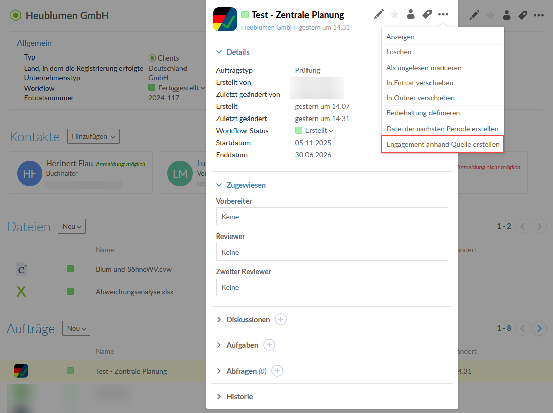 the user interface for the entity details dialog.