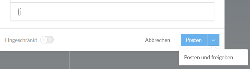 Select Post and Share to create the discussion and open the Share dialog.