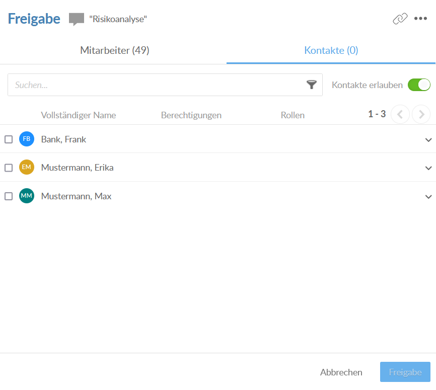 Grant your contact group the Contact - Viewer role. This allows them to see the discussion and to post comments on it in response.