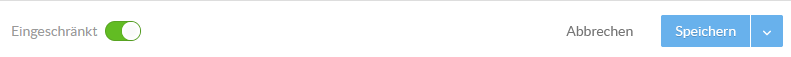When you toggle the Limited setting on, the toggle turns green.