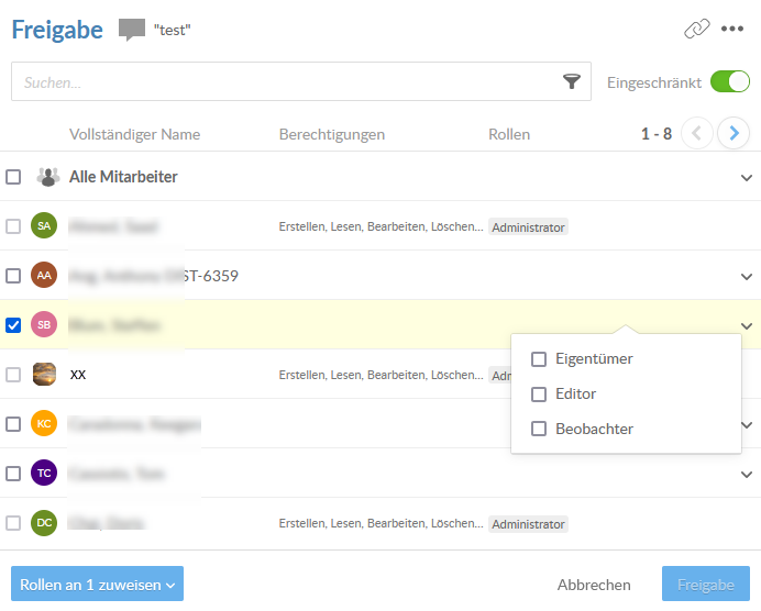 You can grant access to this private activity to multiple users, and you can grant different roles to each user.