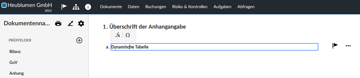 Customize the title of the financial statements notes section