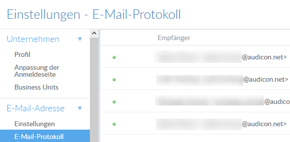 Email log