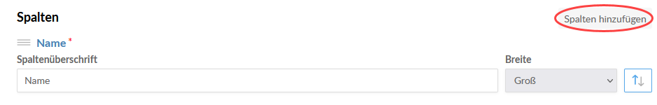 The Add Column button adds new columns to your view.