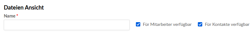 The name field and audience checkboxes for a new view.