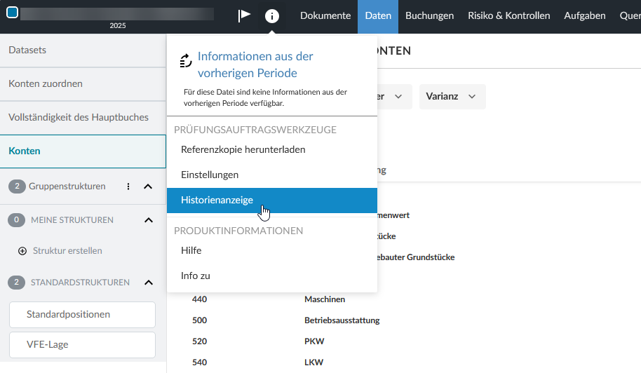 The engagement Information menu open with "History Viewer" highlighted under Engagement Tools.