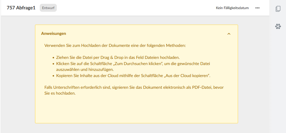 The Instructions section.