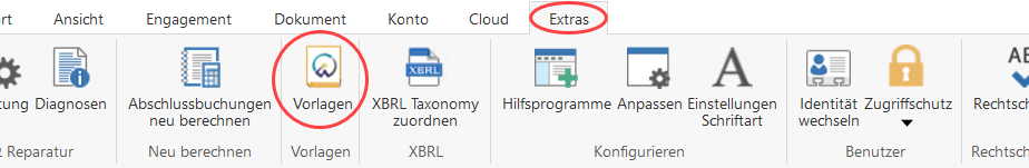 Templates ribbon icon