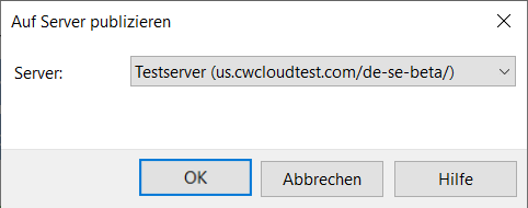 Click OK to publish the Working Papers file to your chosen Cloud entity.