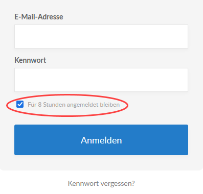 A user who selects this checkbox before signing in will be able to reopen Cloud without entering their user credentials for up to 8 hours after closing the browsing session.
