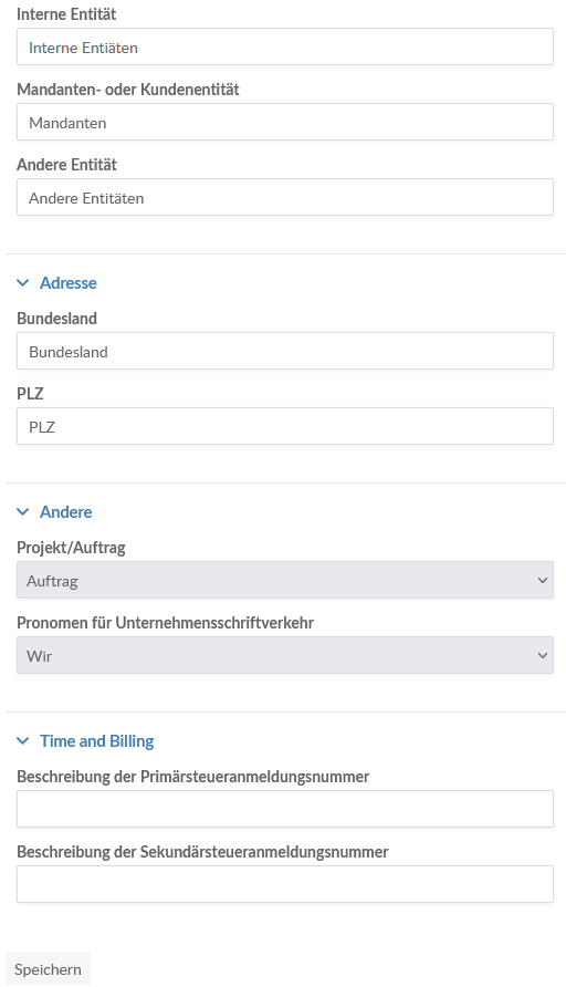 The Terminology page interface.